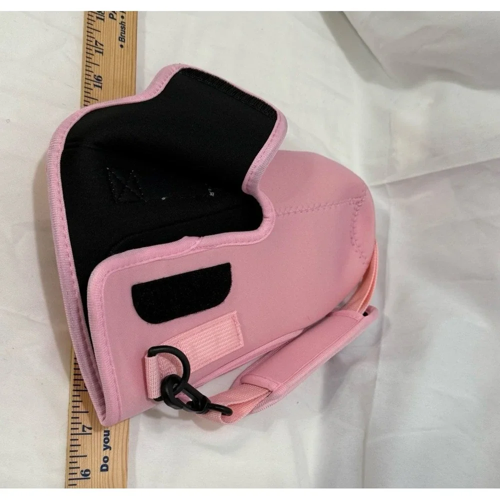 Water Bottle Carry Bag Sleeve Holder with‎ Strap and Phone Pockets & Cards Pink